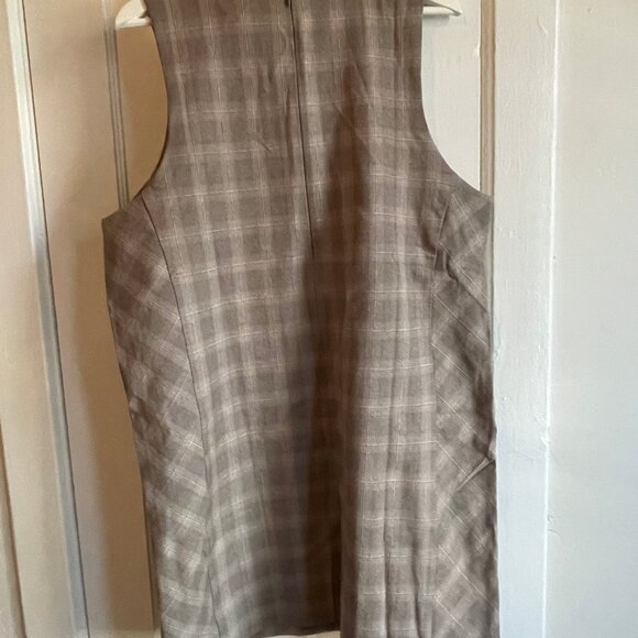 Banana Republic Plaid Sleeveless Shift Mini Dress size 18 NWT - Picture 6 of 6